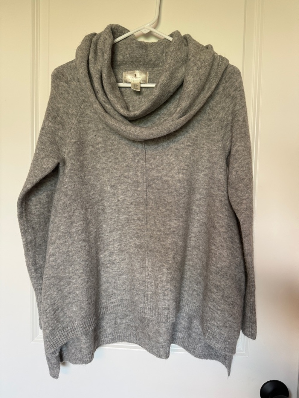 ruby moon Heather Gray Cowl Neck Sweater